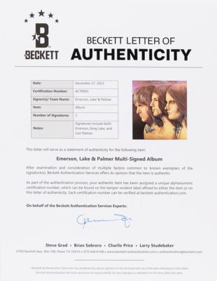 Lot #711 Emerson, Lake & Palmer Signed Album - Trilogy - Image 2