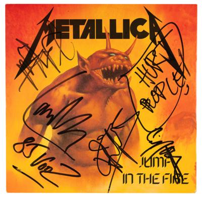 Lot #722 Metallica Signed Maxi-Single - 'Jump in the Fire' - Image 1