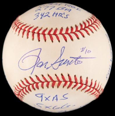 Lot #918 Ron Santo Signed Baseball - Image 1