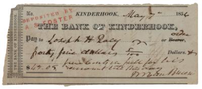 Lot #22 Martin Van Buren Signed Check