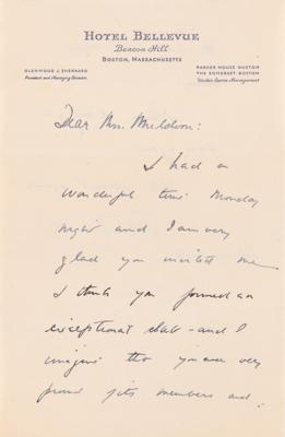 Lot #72 John F. Kennedy Autograph Letter Signed to a Boston Women's Club Organizer (1946) - Image 2