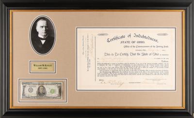 Lot #55 William McKinley Document Signed and $500 Bill - Image 2