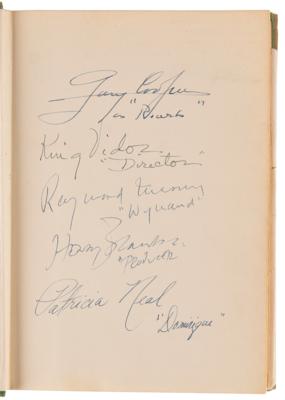 Lot #801 The Fountainhead Cast-Signed Book with Gary Cooper, Patricia Neal, King Vidor - Image 4