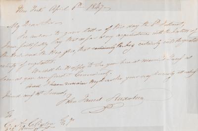 Lot #578 John J. Audubon Autograph Letter Signed, comparing the Dietary Habits of the Horse and Hog - Image 2