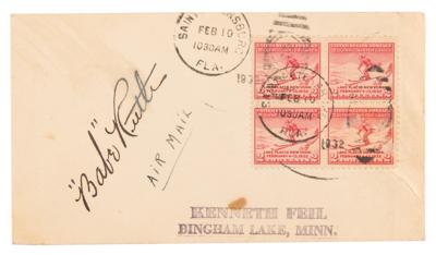 Lot #892 Babe Ruth Signed Olympic Airmail Cover - Image 2