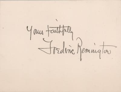 Lot #602 Frederic Remington Signature