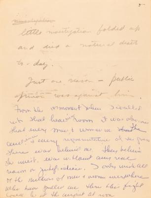 Lot #344 Howard Hughes Handwritten Statement on Defending the Spruce Goose Before Congress - Image 6