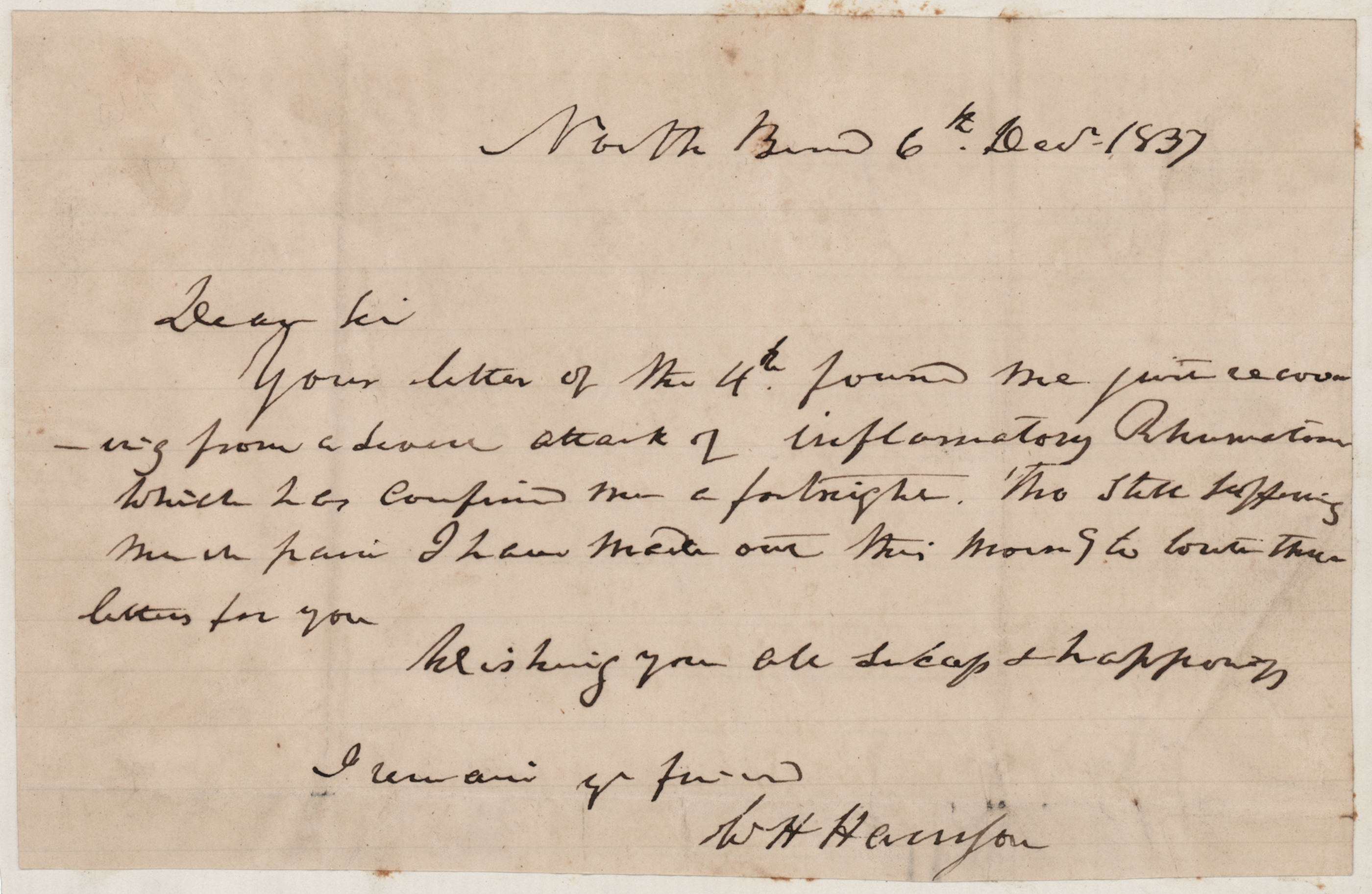 Lot #23 William Henry Harrison Autograph Letter