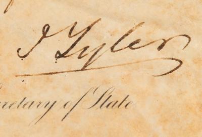 Lot #297 John Tyler and John C. Calhoun Document Signed as President and Secretary of State - Image 2