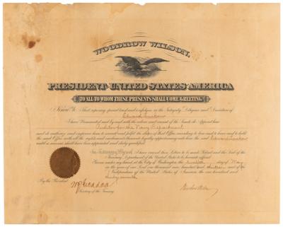 Lot #306 Woodrow Wilson Naval Document Signed as President - Image 1