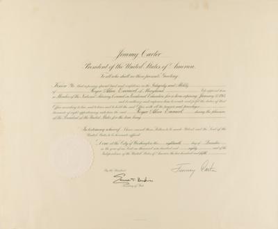 Lot #123 Jimmy Carter Document Signed as President - Image 1