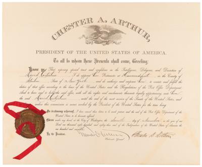 Lot #104 Chester A. Arthur Document Signed as President - Image 1