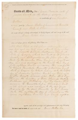 Lot #24 William Henry Harrison Document Signed - Image 3