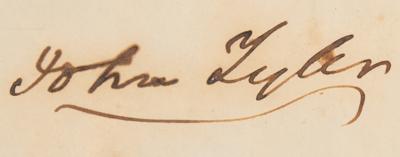 Lot #298 John Tyler and John C. Calhoun Document Signed as President and Secretary of State - Image 2