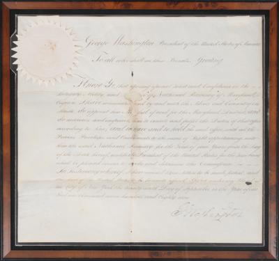 Lot #3 George Washington Document Signed as President, Commissioning One of Sixteen Original US Marshals - Image 2