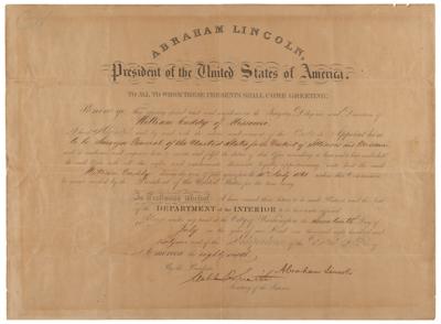 Lot #38 President Abraham Lincoln Appoints a Surveyor General “for the District of Illinois and Missouri,” Four Days Before the First Battle of Bull Run - Image 2