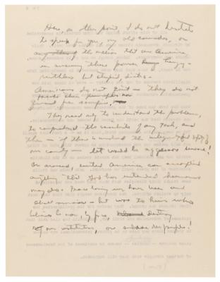 Lot #68 Dwight D. Eisenhower Hand-Edited Typescript for an American Legion Speech on the Soviet Threat, Delivered During His 1952 Presidential Campaign - Image 4