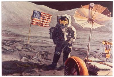Lot #379 Alan Bean Signed Canvas Giclee Print: