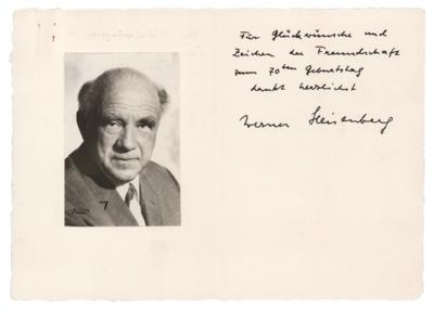 Lot #269 Werner Heisenberg Choice Signed