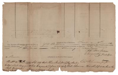 Lot #284 Edward Langworthy Partial Document Signed