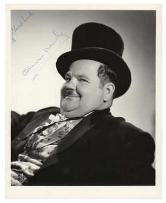 Lot #490 Oliver Hardy Signed Photograph