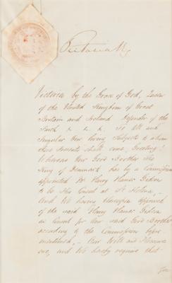 Lot #304 Queen Victoria Document Signed