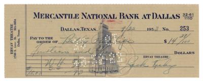Lot #307 Jack Ruby Signed Check