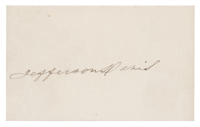 Lot #346 Jefferson Davis Signature