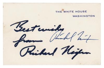 Lot #159 Richard Nixon Signed White House Card