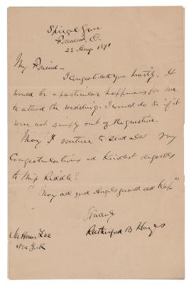 Lot #131 Rutherford B. Hayes Autograph Letter