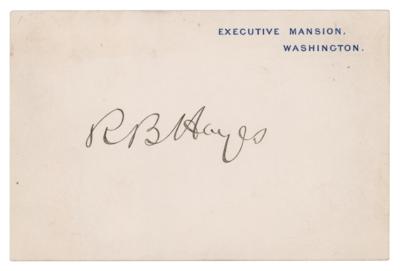 Lot #132 Rutherford B. Hayes Signed White House