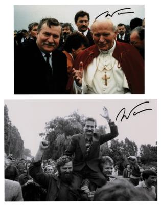 Lot #319 Lech Walesa (2) Signed Photographs