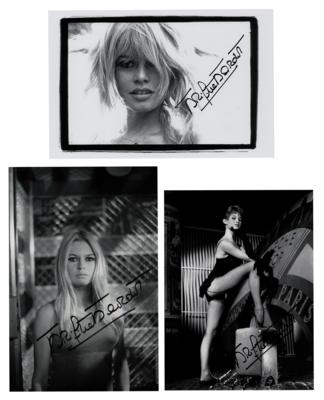 Lot #482 Brigitte Bardot (3) Signed Photographs