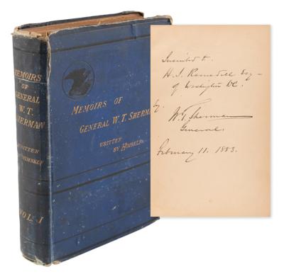 Lot #358 William T. Sherman Signed Book - Memoirs