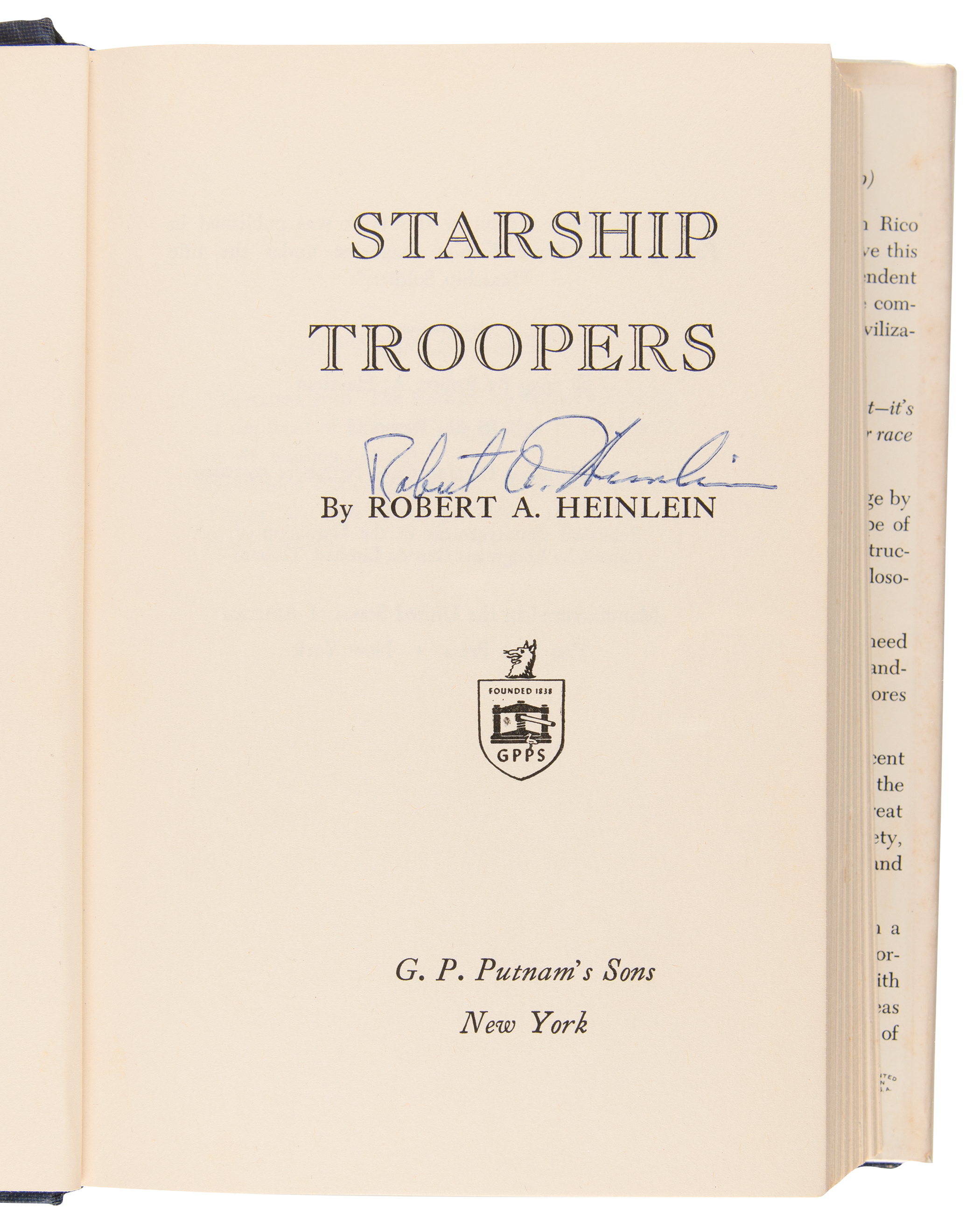 Robert A. Heinlein Twice-Signed Book - Starship Troopers Robert A. Heinlein Twice-Signed Book - Starship Troopers