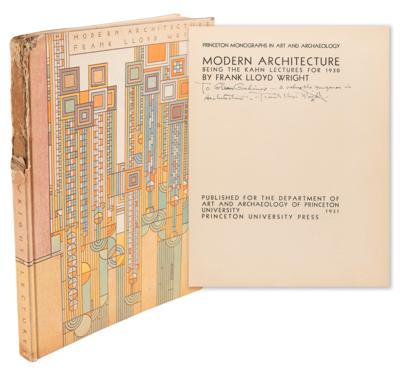 Lot #413 Frank Lloyd Wright Signed Book - Modern