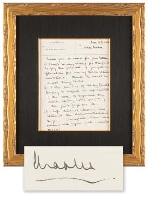 Lot #277 King Charles III Autograph Letter Signed