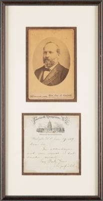 Lot #117 James A. Garfield Autograph Letter Signed