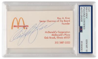 Lot #282 Ray Kroc Signature on Facsimile Business