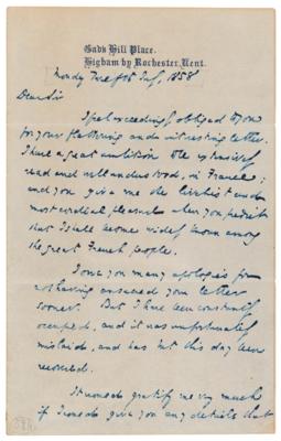 Lot #422 Charles Dickens Autograph Letter Signed -