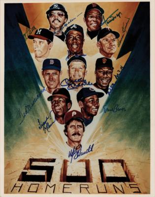 Lot #517 Baseball: 500 Home Run Club Multi-Signed