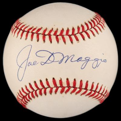 Lot #525 Joe DiMaggio Signed Baseball