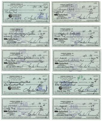Lot #383 Charles Conrad (10) Signed Checks