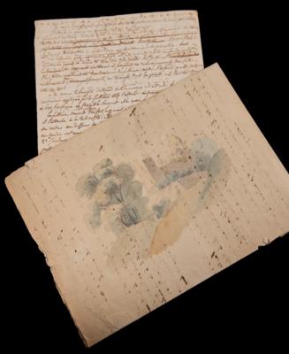 Lot #400 Eugene Delacroix (2) Handwritten