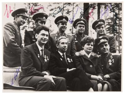 Lot #372 Cosmonauts (9) Signed Photograph with