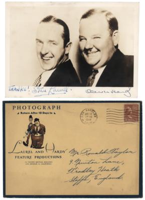 Lot #493 Laurel and Hardy Signed Photograph