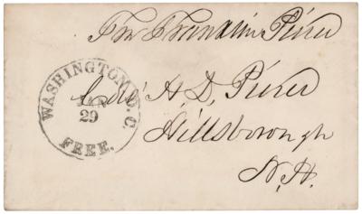 Lot #165 Franklin Pierce Signed Free Frank as