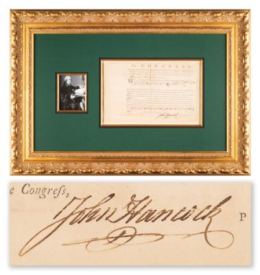 Lot #206 John Hancock Revolutionary War-Dated
