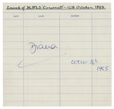 Lot #299 Princess Diana Signature