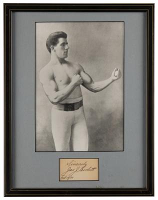 Lot #523 James J. Corbett Signature
